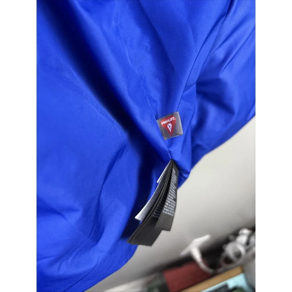 The North Face Men's Jacket Coat Poly Fill Warm Puffer Soft Shell Blue Size 2XL
